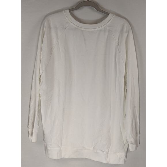 Levi's Crewneck Sweatshirt Trendy Plus Size Metallic Logo Serif White 1X  Cozy - Picture 9 of 9
